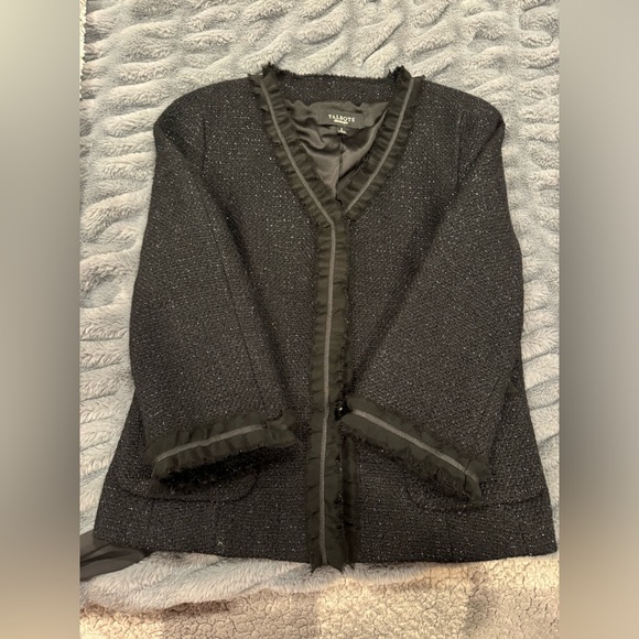 Talbots Jackets & Blazers - TALBOTS Tweed Black Blazer size 6